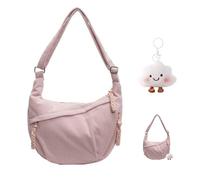 XFSRG Borsa a Tracolla Donna Mezzaluna Crossbody Bag Borsa Spalla Casuale Leggera Regolabile Borsette Messenger Crossbody Bag per Shopping Viaggio（Rosa）