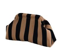 XFSRG Borsa Crochet da Donna Clutch Pochette a Righe Contrasto Stile Dumpling Increspata Cloud Purse Clutch Estiva da Spiaggia Borsa a Mano Morbida per Vacanze Uscite e Festa (Nero)
