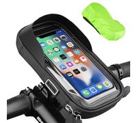 XFSRG Borsa da Manubrio Bicicletta Porta Cellulare Bici Moto Impermeabile con Copertura Antipioggia Supporto a Rotazione 360 Accessori Bici per Telefoni Fino a 4.5-6.4 Pollici（#1）