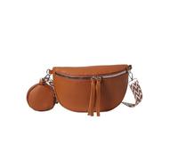 XFSRG Borsa Tracolla Donna Borsetta Ragazza Marsupio Elegante Crossbody Comfort Borsa con Zip Donna con Tracolla Regolabile Messenger Crossbody Bag Uomo per Shopping Viaggio(Marrone)