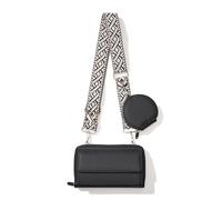 XFSRG Borse a Tracolla da Donna in Pelle PU Borsetta Porta Cellulare Crossbody Bag Moda Borsa Mano con Tracolla Ampia Regolabile e Rimovibile（Nero）