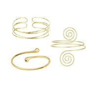 XFSRG Bracciale Braccio Superiore Donna Arm Cuff Spirale Metallo Acciaio Inossidabile Bracciale Set di 3 Braccialetti Donna Acciaio Braccio Elegante