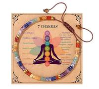 XFSRG Bracciale Citrino Quarzo Naturale Donna Pietre Naturali 7 Chakra Bracciale Perline Cristallo Terapeutico(Multicolore-1)