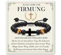 XFSRG Bracciale Croce Per Ragazzi Come Regalo Stiloso Per Battesimo Comunione O Cresima Realizzato In Materiale Di Alta Qualità (FIRMUNG)