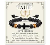 XFSRG Bracciale Croce Per Ragazzi Come Regalo Stiloso Per Battesimo Comunione O Cresima Realizzato In Materiale Di Alta Qualità (TAUFE)