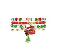 XFSRG Bracciale di Natale Natalizio Donna con Charm Elastico Braccialetti Natalizi Gioielli Natale Regolabile Bracciale con Charm Natalizi Accessori Festivi Decorazione Natalizia (B)
