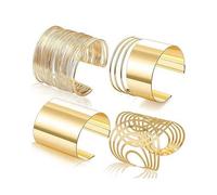 XFSRG Bracciale Donna Acciaio Inossidabile Elegante Design Moderno Accessorio Moda per Occasioni Speciali (Set Oro 2)