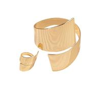 XFSRG Bracciale Donna Anello Aperto Braccialetto Chunky Set Impilabili Accessori alla Moda Ideale per l'uso Quotidiano e Tutte le Occasioni