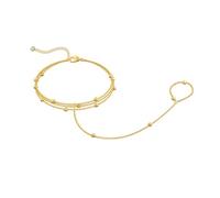 XFSRG Bracciale Donna Argento Oro Elegante Braccialetto Gioielli Donna Moda Braccialetti per Occasioni Speciali e Quotidiane (Oro 2)