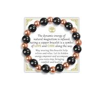 XFSRG Bracciale Donna con Pietre Naturali Bracciali Perline Magnetiche Onice Nera Gioielli Braccialetto Elastico