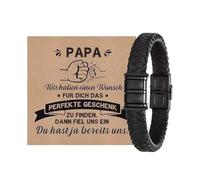 XFSRG Bracciale Donna Intrecciato in Pelle Nera Gioielli Eleganti per Donna Braccialetto di Tendenza per Ogni Occasione Idea Regalo Compleanno