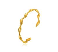 XFSRG Bracciale Donna Oro Elegante Design Ondulato Gioielli Donna Braccialetti Moda Accessorio per Ogni Occasione (Oro 2)