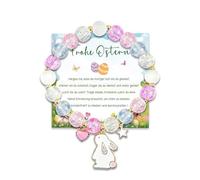 XFSRG Bracciale Donna Pietre Naturali Colorate con Charm Coniglio e Carte Gioielli Donna Eleganti per Ogni Occasione Bracciali Moda