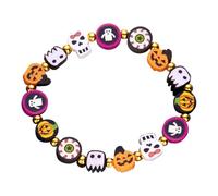XFSRG Bracciale Halloween Ghirlanda di Fantasmi Zucca Braccialetti Colorata Ipoallergenica per Halloween Feste in Maschera