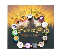 XFSRG Bracciale Halloween Ghirlanda di Fantasmi Zucca Braccialetti Colorata Ipoallergenica per Halloween Feste in Maschera