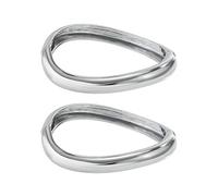 XFSRG Bracciale Rigido Donna 2 Pezzi Elegante Liscio Bracciali con Cerniera Braccialetto Donna Set Gioielli Regalo Bigiotteria Accessori Moda Stile per Ogni Occasione