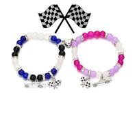 XFSRG Braccialetti dell'Amicizia per Coppie 2 Pezzi di Braccialetti per Coppia Migliore Amica Bracciale Magnete Anima Gemella Regalo per Coppia San Valentino Halloween