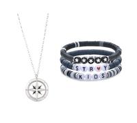 XFSRG Braccialetti Di Moda Per Bambini Con Design Rosa Vento E Lettere Personalizzate Braccialetti Regolabili Per Tutte Le Occasioni, L, Cromo, Achat