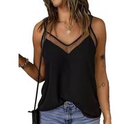 XFSRG Canotte Donna Estive Tank Top Canotta a Scollo V Maglietta Elegante Estiva Camicia Spaghetti Strap Abbigliamento Cotone Casual Magliette Senza Manica T Shirt Canottiera