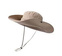 XFSRG Cappello Uomo Safari Outdoor Impermeabile con Ampia Tesa e Cordino Regolabile per Escursioni e Trekking (IT, Alpha JASPO, Taglia Unica, Khaki)