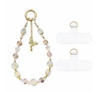 XFSRG Catena per Cellulare Carine Corto Perla Pendenti Decorativi a Farfalla Telefoni Cellulari per la Maggior Parte Degli Smartphone(Verde)