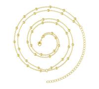 XFSRG Catena per il Corpo in Oro con Doppio Strato Collana da Pancia Elegante e Chic Gioielli per il Corpo per Donna Accessorio Moda per Feste e Vacanze (Oro 1)