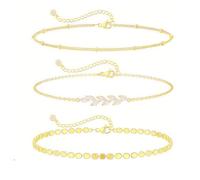XFSRG Cavigliera Donna Oro Elegante Design Foglia Gioielli Moda Estate Accessori Cavigliere per Donna (Foglia D'Oro)