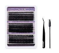 XFSRG Ciglia Finte Naturali Ciuffetti Cluster Lashes Extension Curl Ciglia Naturali Estensione Ciglia Individuali per Extension Ciglia Fai da Te a Casa