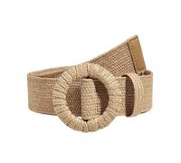 XFSRG Cintura Donna Elasticizzata Intrecciata Cintura Boho Estiva con Fibbia per Abiti e Vestiti da Spiaggia(Cachi)