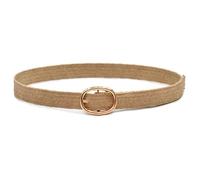 XFSRG Cintura Donna Intrecciata Elegante Cintura Elastica Donna in Paglia con Fibbia Ovale Accessorio Moda per Ogni Occasione(Cachi)