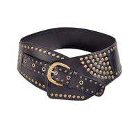 XFSRG Cintura Donna Rivetti Color Oro Bordo Ampio Stile Vintage Cinture Alla Moda ed Elegante Adatto a Tutte le Occasioni