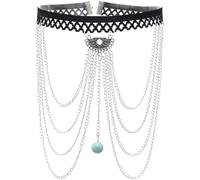 XFSRG Cintura Gamba Regolabile Stile Punk Gotico Decorativa Borchie Metallo Accessorio moda Donna (CKTL1)