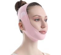 XFSRG Cintura Per Il Viso Dimagrimento Fascia Doppio Mento Donna Maschera Doppio Mento Donna Maschera Viso Rassodante A Forma Di V Rimuovi Doppio Mento Lifting Visage(Rosa)