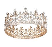 XFSRG Circolare Tiara Donna Cristallo Corona Principessa Retrò ed Elegante Accessorio per Capelli Abbinabile a Qualsiasi Abito da Sposa