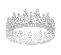XFSRG Circolare Tiara Donna Cristallo Corona Principessa Retrò ed Elegante Accessorio per Capelli Abbinabile a Qualsiasi Abito da Sposa
