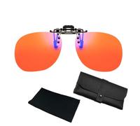 XFSRG Clip On Occhiali con Filtro Luce Blu Compatibilità Universale Occhiali Blocco Luce Blu Riduci l'Abbagliamento e lo Stress Visivo con Custodia