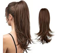 XFSRG Coda Capelli Clip Estensione Ponytail Ondulato Naturale Lungo Parrucchino Sintetico