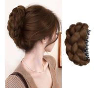 XFSRG Coda Finta Capelli Chignon Capelli Finti Chignon Facile Posticci Copricapo Ciambella Intrecciata Capelli Accessori Scrunchies（Marrone chiaro）