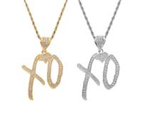 XFSRG Collana Argento 925 con Pendente XO in Oro e Argento Gioielli Donna Eleganti Collana Estiva Donna per Ogni Occasione