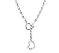 XFSRG Collana Donna con Cuori in Acciaio Inossidabile Gioielli Moda Eleganti per Ogni Occasione Collana Catena Lunga per Donna