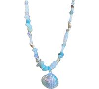 XFSRG Collana Donna Elegante con Perline e Conchiglia Gioielli di Moda per Ragazze e Donne Accessorio Estivo Perfetto