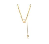 XFSRG Collana Donna Elegante in Acciaio Inossidabile con Pendente Geometrico e Finitura Dorata Gioielli Moda per Occasioni Speciali