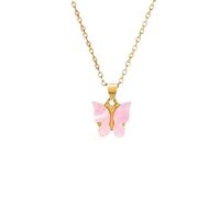 XFSRG Collana Donna Farfalla Rosa in Lega di Alta Qualità Gioielli Eleganti per Ragazze e Donne Perfetta per Compleanni e Occasioni Speciali(Rosa)