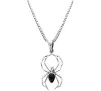 XFSRG Collana Donna Ragno in Argento Sterling 925 con Pendente in Onice Nero Gioiello Unico per Ragazze e Donne Accessorio alla Moda per Ogni Occasione