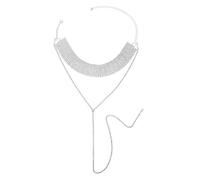 XFSRG Collana Girocollo con Strass, Collane in Cristallo Argento, Gioielli da Sposa Anallergico Gioielli con Strass per Donna(Argento)