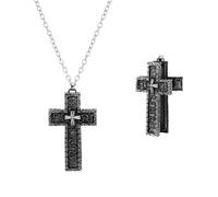 XFSRG Collana in Acciaio Inossidabile con Pendente a Croce Collana a Croce con Scomparto Segret Intagliata Gioielli Eleganti per Ogni Occasione