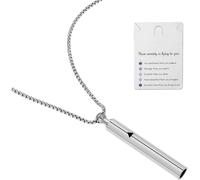 XFSRG Collana Respiro In Acciaio Inossidabile Per Donne E Uomini Per Meditazione E Riduzione Dello Stress Con Allenamento Respiratorio Consapevole Per Alleviare LAnsia