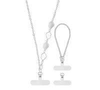 XFSRG Cordino per Cellulare alla Moda Laccio per Cellulare da Polso con Design Elegante Laccetto per Cellulare per Donna Accessorio di Tendenza per Ogni Occasione(Argento)
