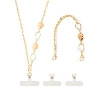 XFSRG Cordino per Cellulare alla Moda Laccio per Cellulare da Polso con Design Elegante Laccetto per Cellulare per Donna Accessorio di Tendenza per Ogni Occasione(Oro)