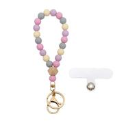 XFSRG Cordino per Cellulare Colorato e Elegante Laccio da Polso con Perline Pastello Accessorio alla Moda per Smartphone Ideale per Ragazze e Donne(B)